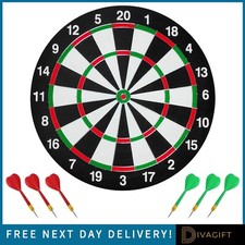 DART BOARD 17" DOUBLE SIDED